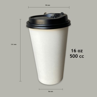 vaso kraft 16 oz con tapa 1000 unids