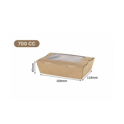 caja con ventana 700cc 200 unids
